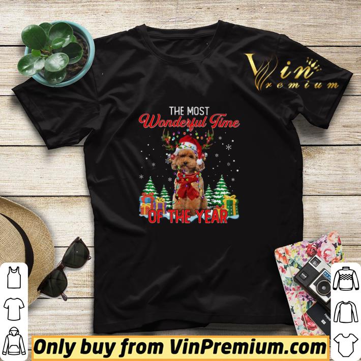 Poodle Reindeer Christmas The Most Wonderful Of The Year shirt sweater