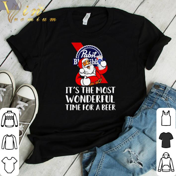 Original Santa Pabst Blue Ribbon it’s the most wonderful time for a beer shirt sweater 7