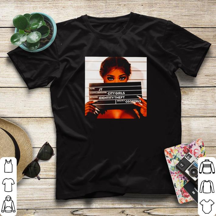 Top City Girls member JT mugshot shirt sweater