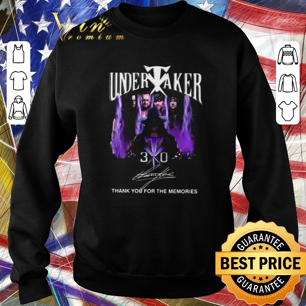 Awesome The Undertaker 30th Anniversary Thank You For The Memories Signatures shirt 7 Awesome The Undertaker 30th Anniversary Thank You For The Memories Signatures shirt