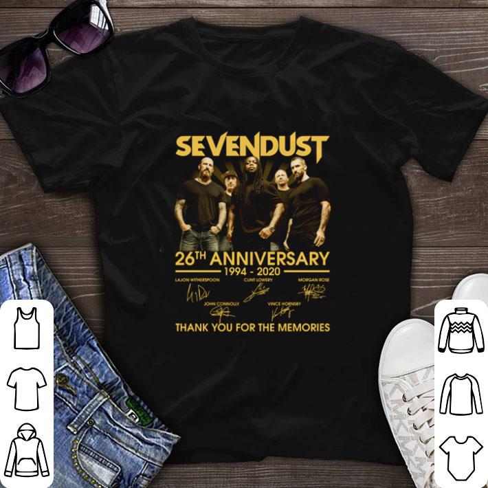 Nice Sevendust 26th anniversary 1994 2020 thank you for the memories shirt sweater 7