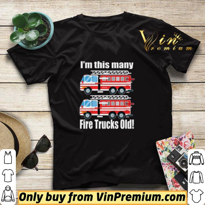 Kids I’m This Many Fire Trucks shirt sweater