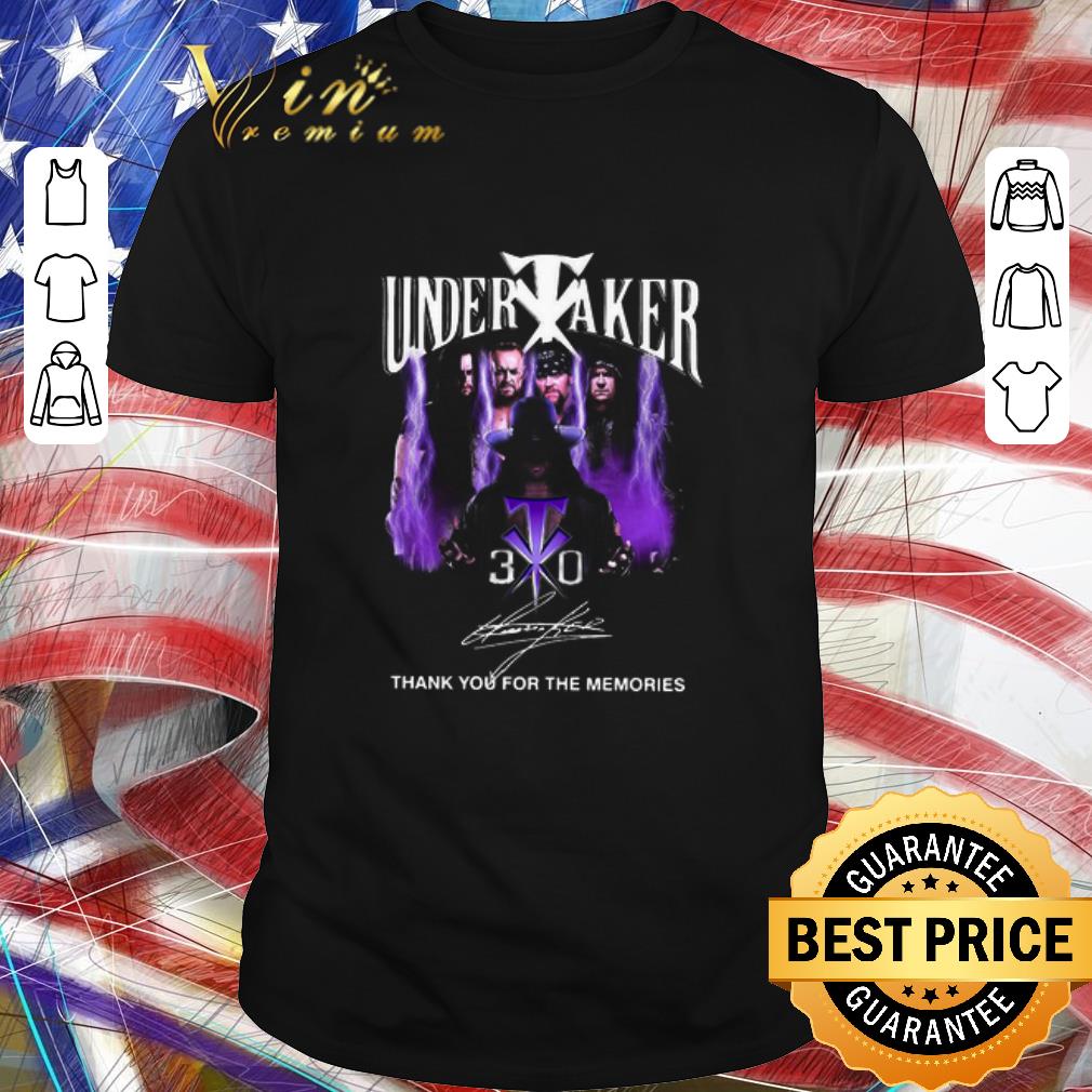 Awesome The Undertaker 30th Anniversary Thank You For The Memories Signatures shirt 6