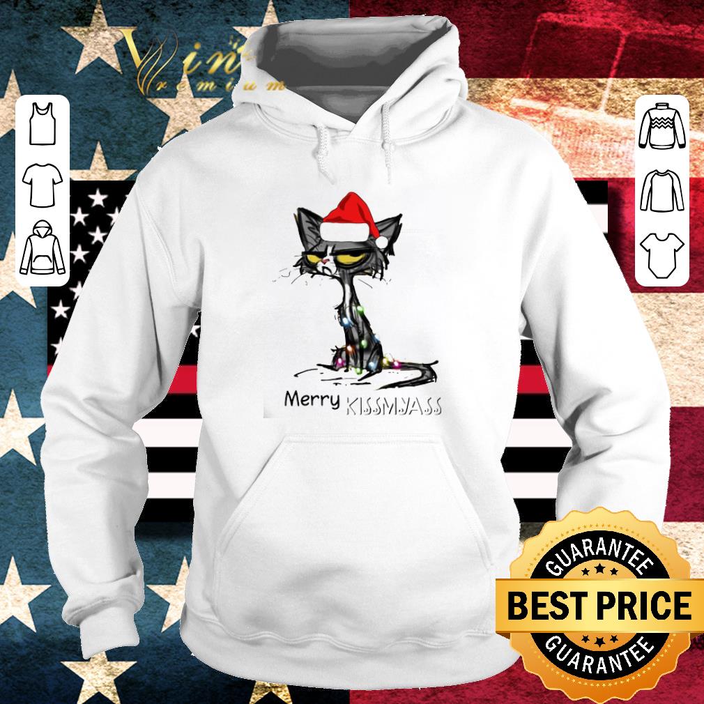 Nice Black Cat Santa Hat Merry Kissmyass Christmas Sweater shirt 7 Nice Black Cat Santa Hat Merry Kissmyass Christmas Sweater shirt
