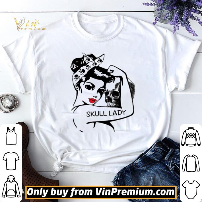Strong girl Skull Lady shirt sweater 7