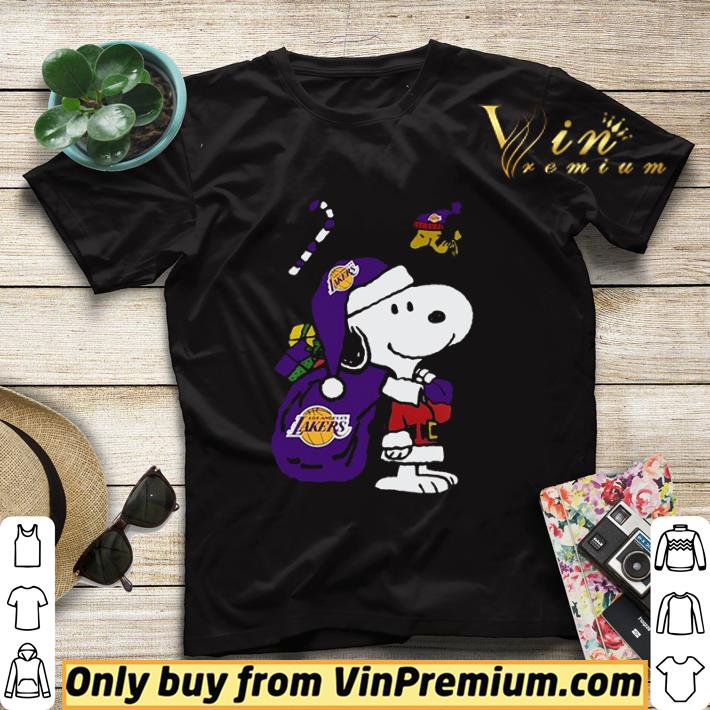 Snoopy and Woodstock Los Angeles Lakers Christmas shirt sweater