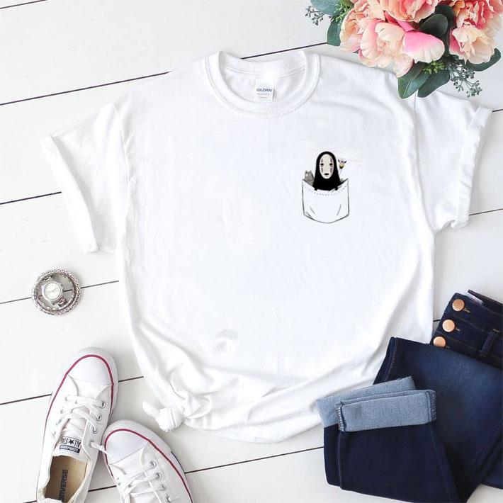 Top Kaonashi and Totoro in pocket shirt sweater 7