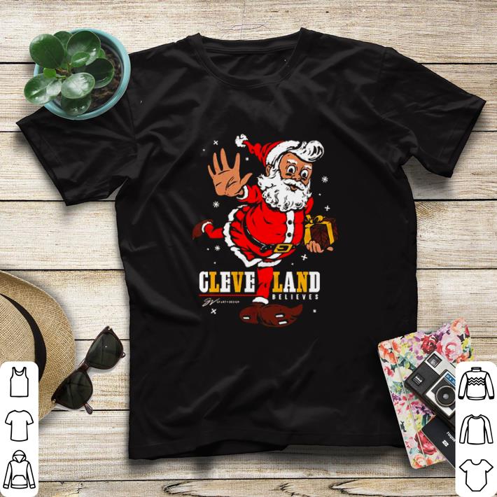 Top Believe Cleveland Football Christmas shirt sweater
