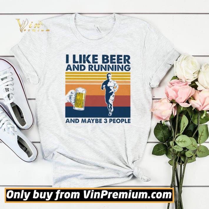 I like beer and running and maybe 3 people vintage shirt sweater 7 I like beer and running and maybe 3 people vintage shirt sweater