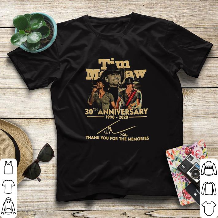 Nice Tim Mcgraw 30th Anniversary 1990 2020 Thank You For The Memories Signature shirt sweater