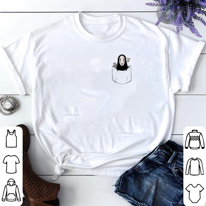 Top Kaonashi and Totoro in pocket shirt sweater