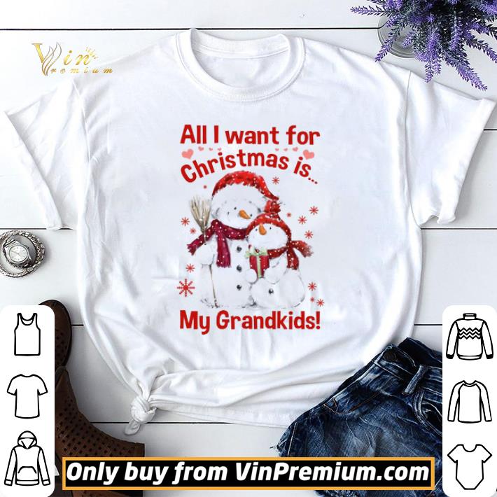 All I Want For Christmas Is My Grandkids Snowmans shirt sweater 6