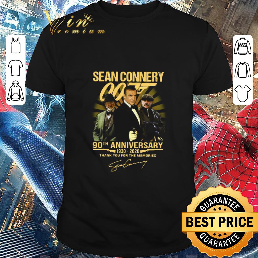 Funny Sean Connery 007 90th Anniversary 1930 2020 Thank You For The Memories Signature shirt 6