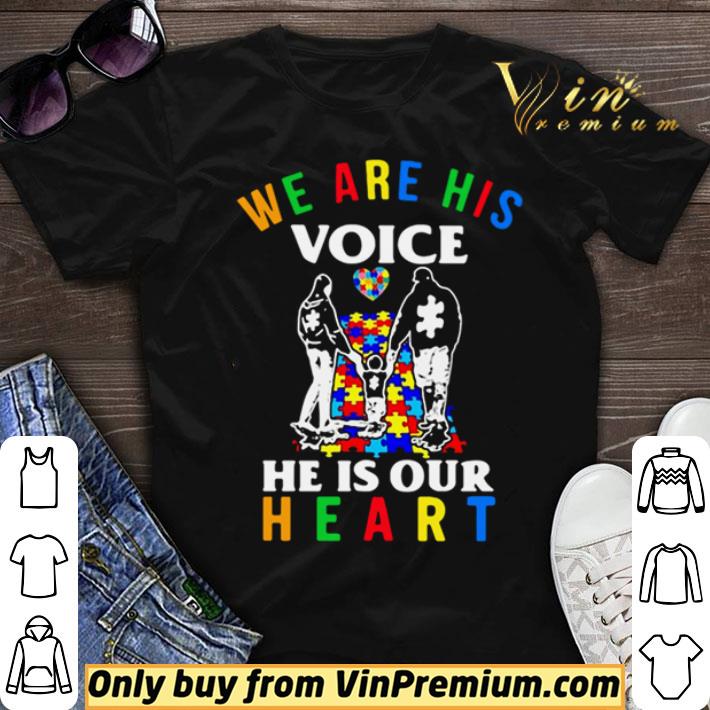 Autism we are his voice he is out heart shirt sweater 7