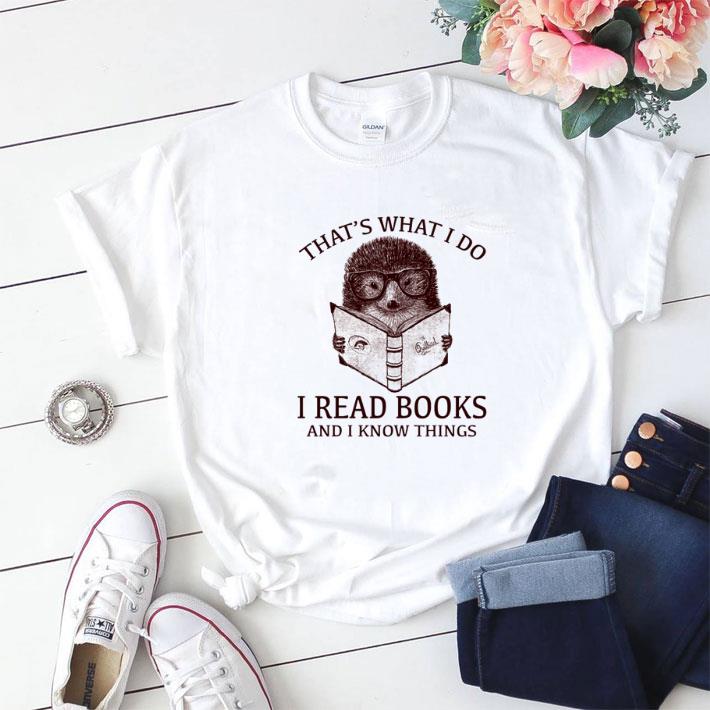 Nice Hedgehog that’s what I do I read books and I know things shirt sweater 7