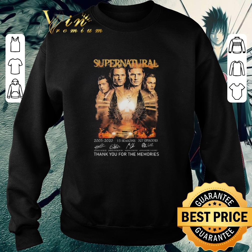 Funny Supernatural 2005 2020 15 Seasons 327 Episodes Thank You For The Memories Signatures shirt 7 Funny Supernatural 2005 2020 15 Seasons 327 Episodes Thank You For The Memories Signatures shirt