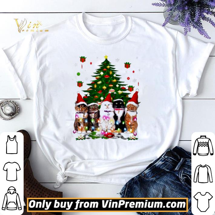 Tuxedo cats Christmas tree shirt sweater 6