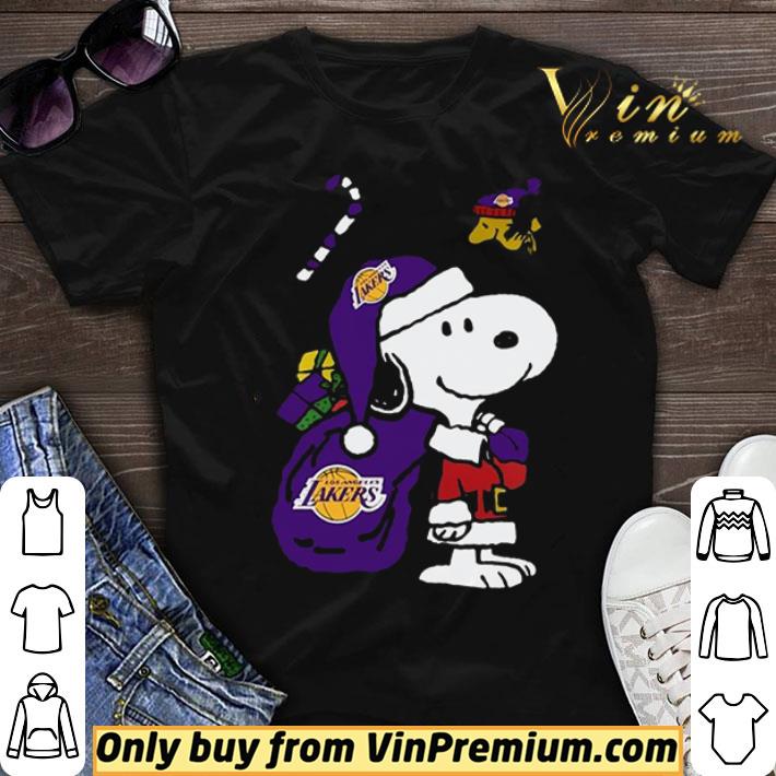 Snoopy and Woodstock Los Angeles Lakers Christmas shirt sweater 6