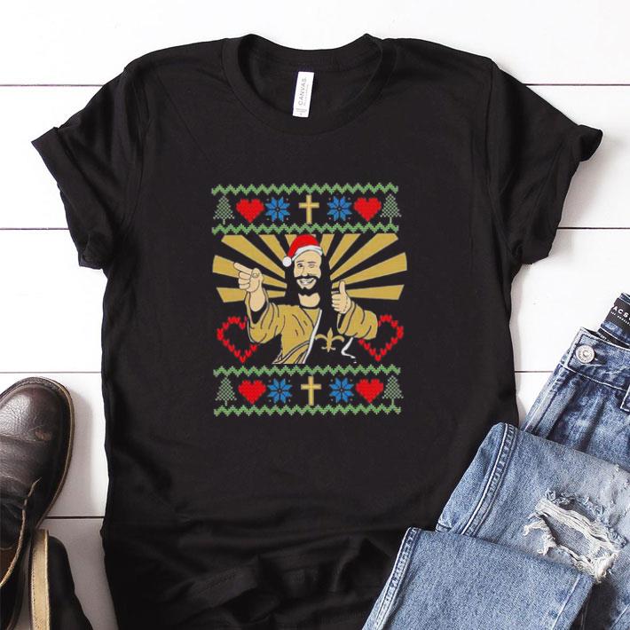 Top Jesus hat Santa Merry ugly Christmas 2020 tshirt sweater 6