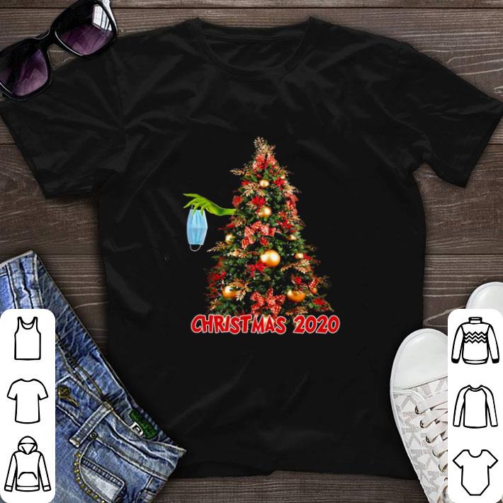 Original Grinch hand holding mask hide on Christmas tree Christmas 2020 shirt sweater 6