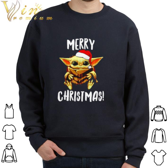 Nice Baby Yoda Santa Merry Christmas tshirt sweatshirt