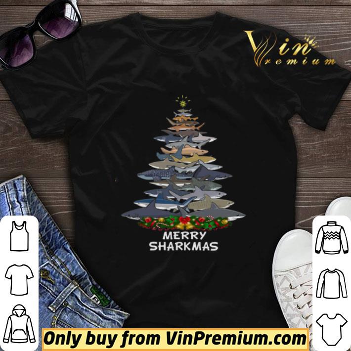 Merry Sharkmas Shark Happy Merry Christmas Tree shirt sweater 7