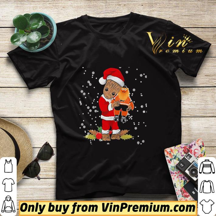 Santa Baby Groot Hug Philadelphia Flyers Christmas shirt sweater 7 Santa Baby Groot Hug Philadelphia Flyers Christmas shirt sweater
