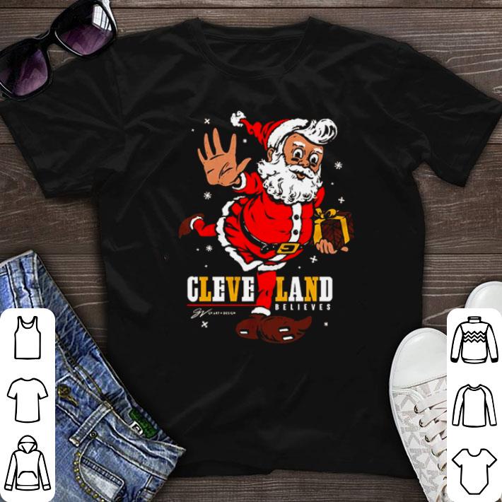 Top Believe Cleveland Football Christmas shirt sweater 7