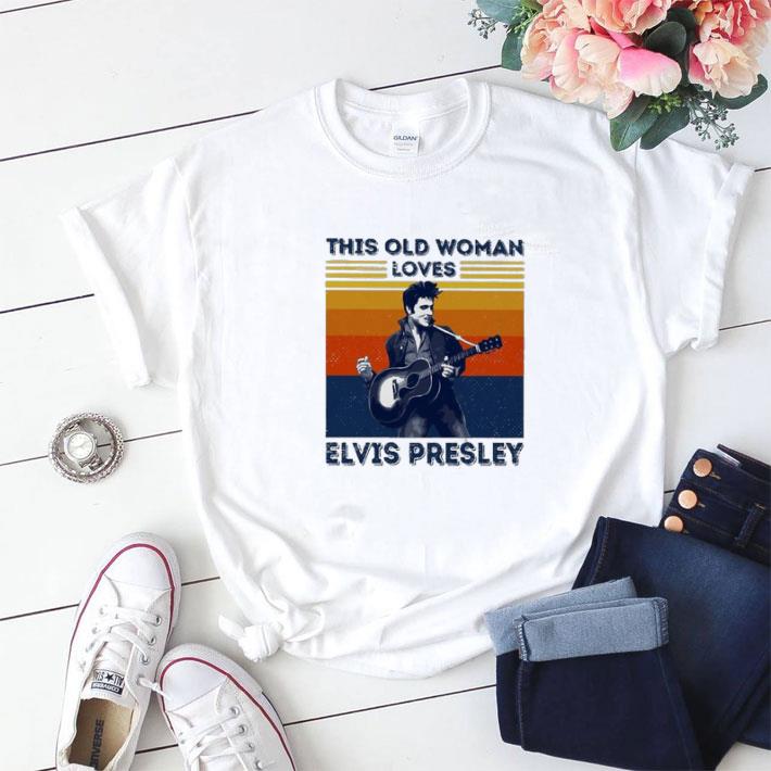 Top This Old Woman Loves Elvis Presley Vintage shirt sweater 6