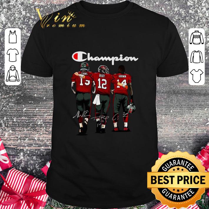 Funny Logo Champion Tampa Bay Buccaneers Evans Brady Godwin Signatures shirt 8
