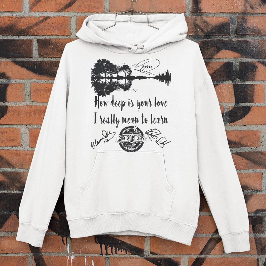 Best Guitar Lake How Deep Is Your Love Bee Gees Signatures shirt 8 Guitar Lake How Deep Is Your Love Bee Gees Signatures shirt