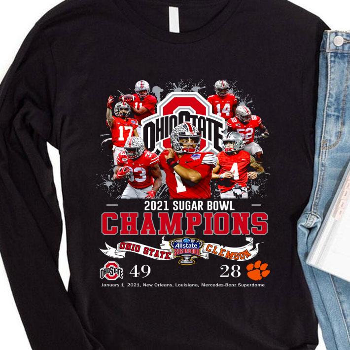 Hot 2021 Sugar Bowl Champions Ohio State Buckeyes 49-28 Clemson Tigers shirt 8 Hot 2021 Sugar Bowl Champions Ohio State Buckeyes 49-28 Clemson Tigers shirt