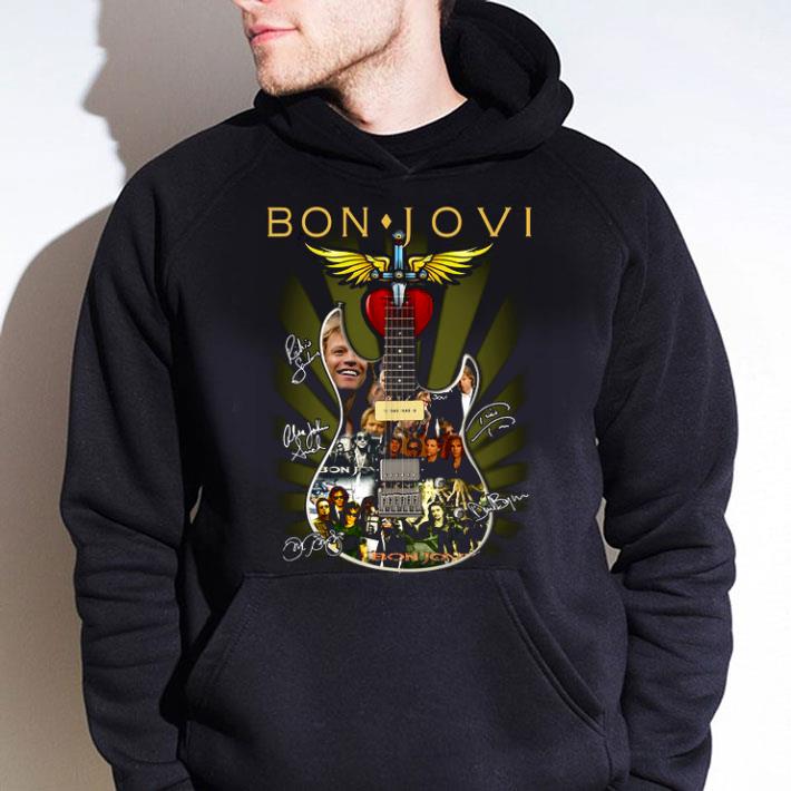 Premium Logo Guitar Bon Jovi 1983-2020 Signatures shirt 8 Premium Logo Guitar Bon Jovi 1983-2020 Signatures shirt