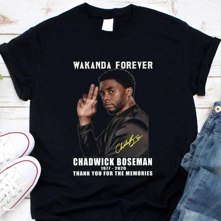 Awesome Wakanda Forever RIP Chadwick Boseman 1977-2020 Signature shirt 8