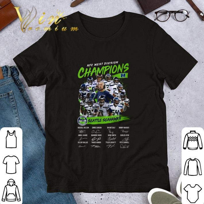 Hot NFC West Division Champions Seattle Seahawks Signatures shirt 8