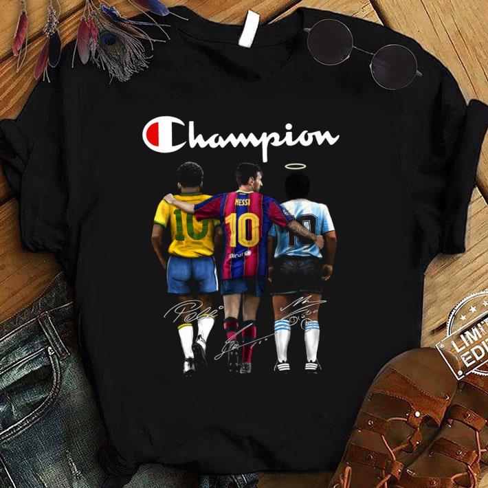Original Logo Champion Pelé Lionel Messi Diego Maradona Signatures shirt 8
