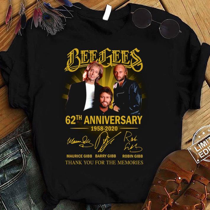 Best Bee Gees band member 62th Anniversary 1958-2020 Signatures shirt 8