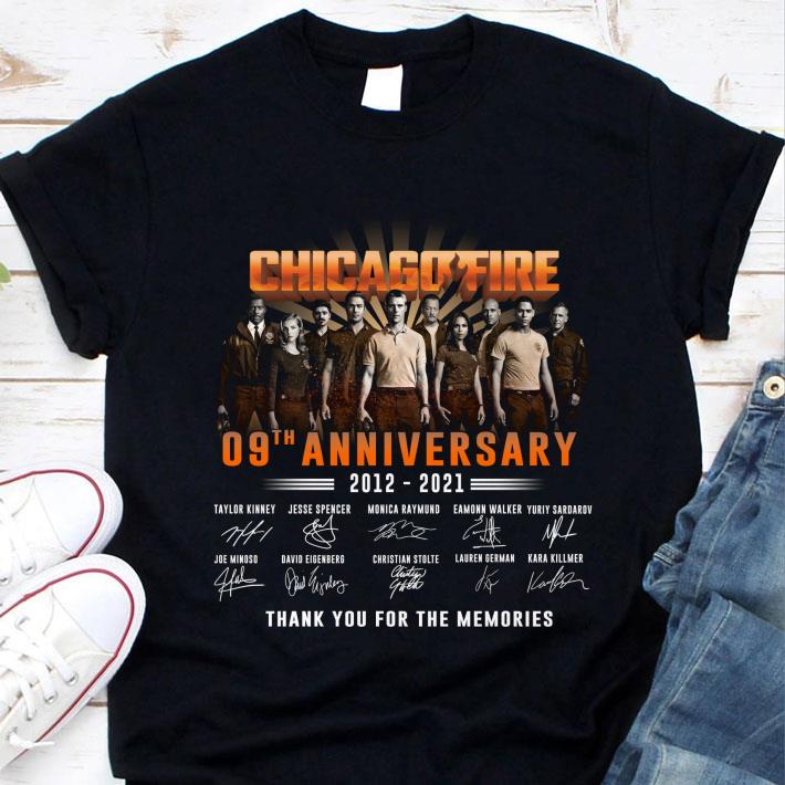 Premium All character Chicago Fire 09th Anniversary 2012-2021 Signatures shirt 8