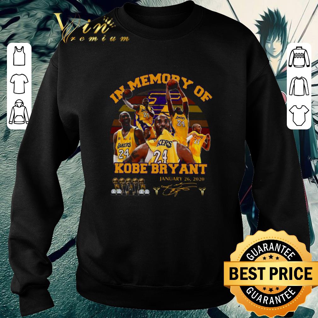 Top Vintage In Memory Of Kobe Bryant 24 Laker Signed January 26 2020 shirt
