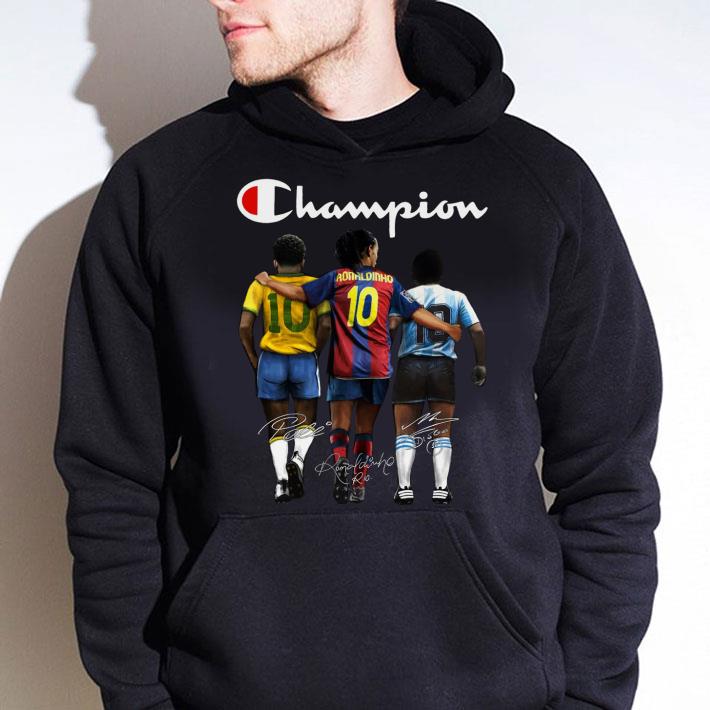 Funny Logo Champion No. 10 Pele Ronaldinho Diego Maradona Signatures shirt 8 Logo Champion No. 10 Pele Ronaldinho Diego Maradona Signatures shirt