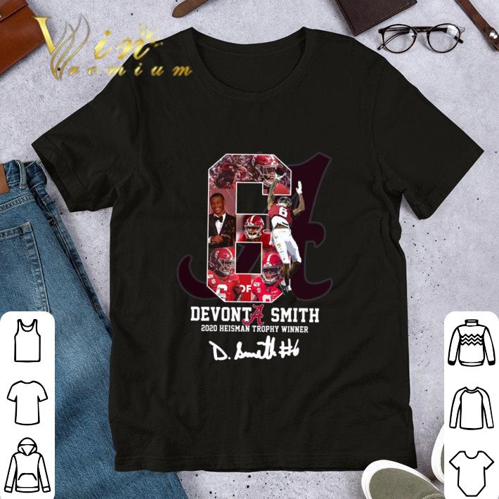 Best Alabama Crimson Tide 6 Devonta Smith 2020 Heisman Trophy Winner Signed shirt 9