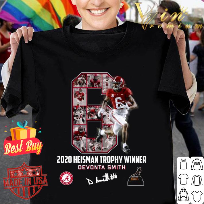Hot 6 Devonta Smith Alabama Crimson Tide 2020 Heisman Trophy Winner Signature shirt 9