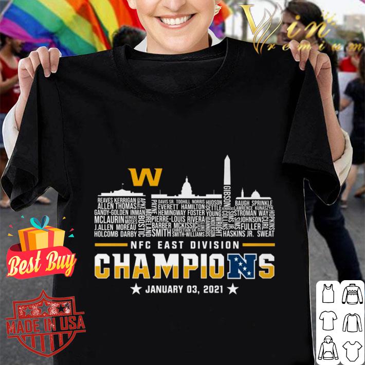 Awesome Washington Football Team 2021 NFC East Division Champions Name Player shirt 7