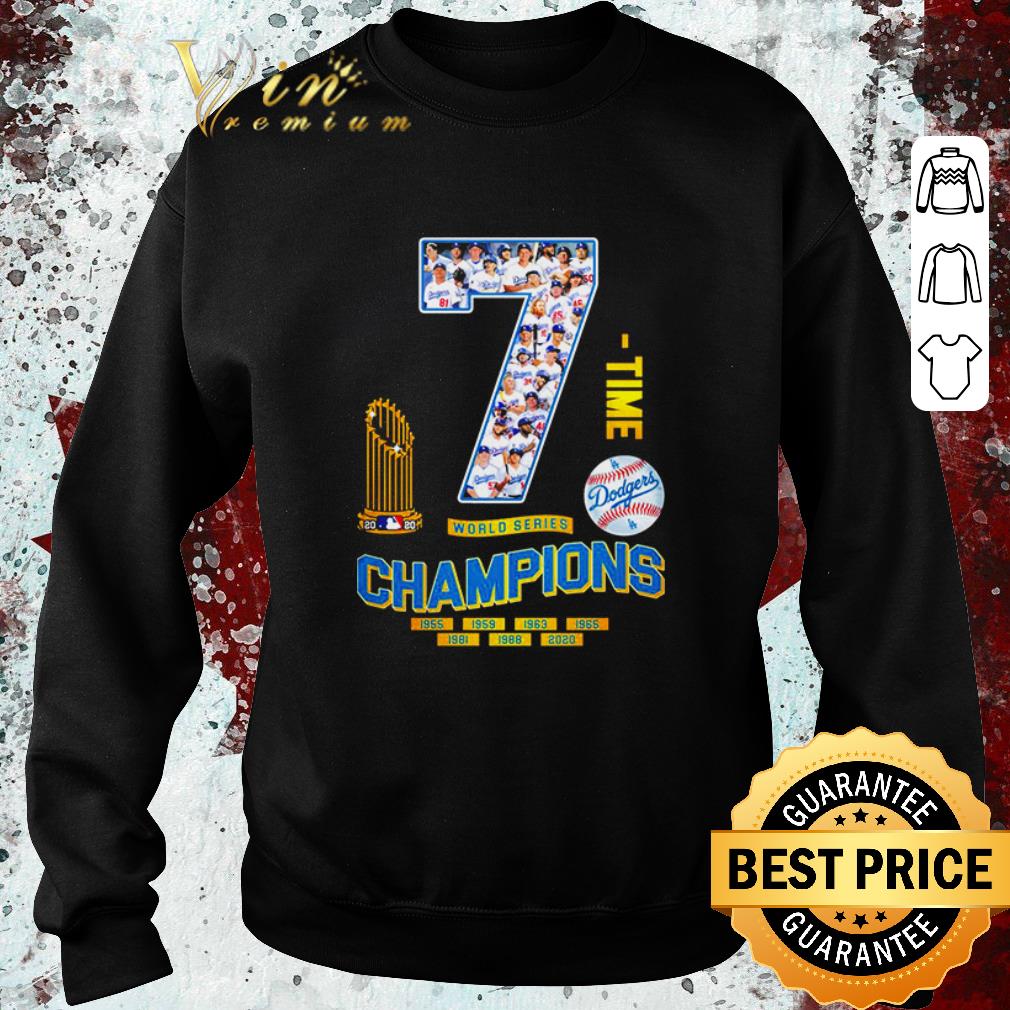 Funny Los Angeles Dodgers 7 time world series champions 1955-2020 shirt 7 Funny Los Angeles Dodgers 7 time world series champions 1955-2020 shirt