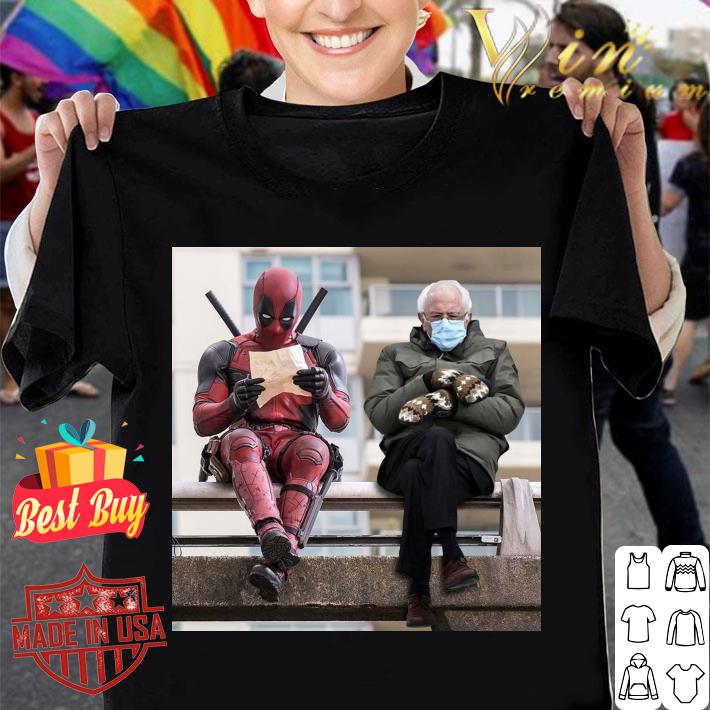 Official Deadpool And Bernie Sanders Mittens Sitting Inauguration Meme Shirt 9