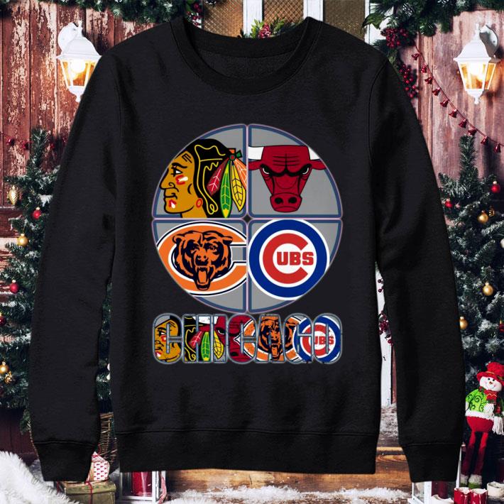 Official Chicago Sports Team Chicago Bears Bulls Cubs and Chicago Blackhawks Shirt 8 Chicago Sports Team Chicago Bears Bulls Cubs and Chicago Blackhawks Shirt