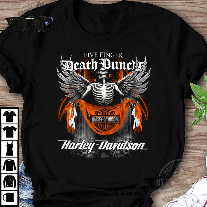 Premium Skull Skeleton Five Finger Death Punch Motor Harley-Davidson Cycles Shirt 9