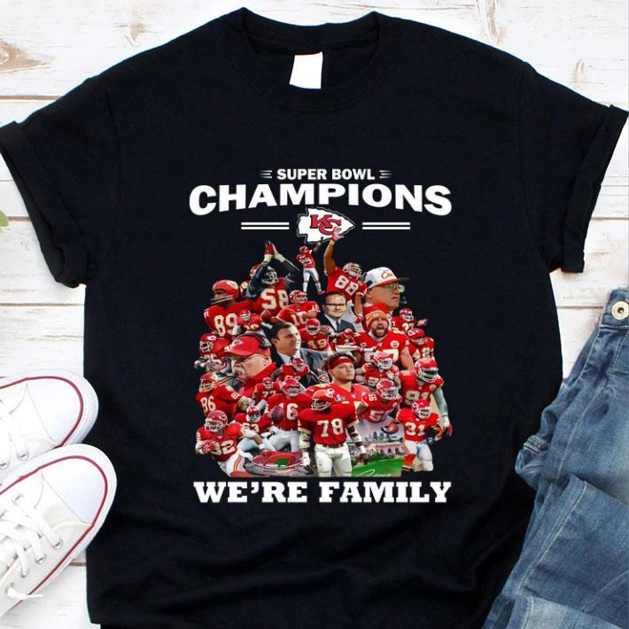 Hot 2021 Super Bowl Champions Team Kansas City Chiefs We're Family Shirt 8