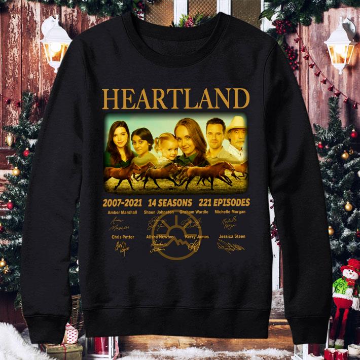 Hot 14 years of Heartland 2007-2021 14 seasons 221 episodes signed shirt 8 14 years of Heartland 2007-2021 14 seasons 221 episodes signed shirt