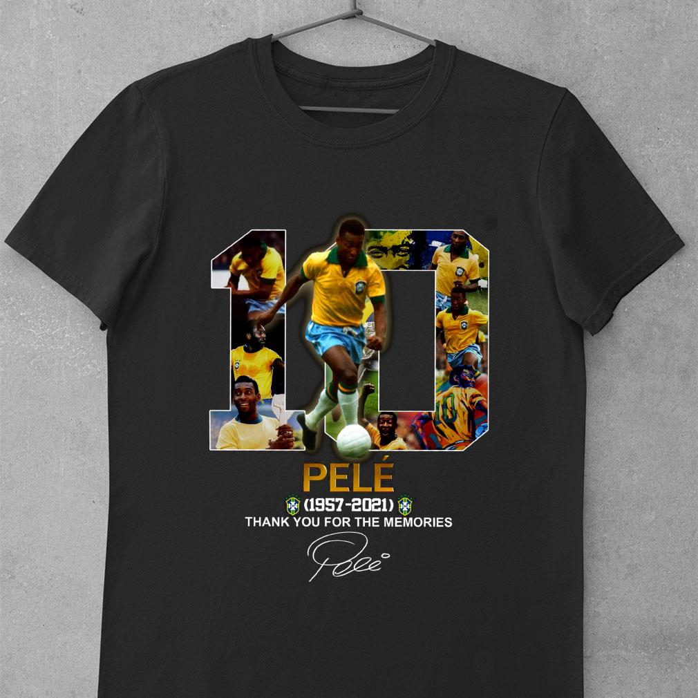 Premium No. 10 Pele 1957-2021 thank you for the memories signature King of football shirt 8